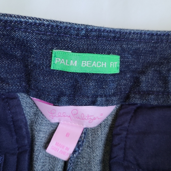 Lilly Pulitzer Palm Beach Fit Dark Wash Wide Leg Jeans - Picture 5 of 5